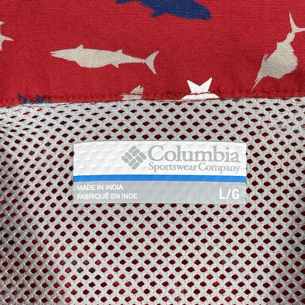 Columbia Shirt Mens Large Patriotic Angler PFG Vented Vacation Traveler Fishing - Picture 3 of 14